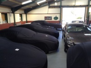 Luxury Cars in storage at Classic Car Storage UK. 